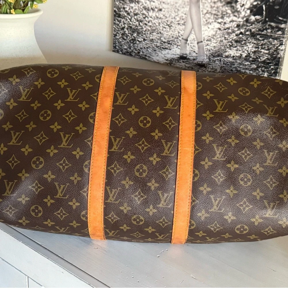 Louis Vuitton Brown LV Monogram Keepall 50 Duffle Bag